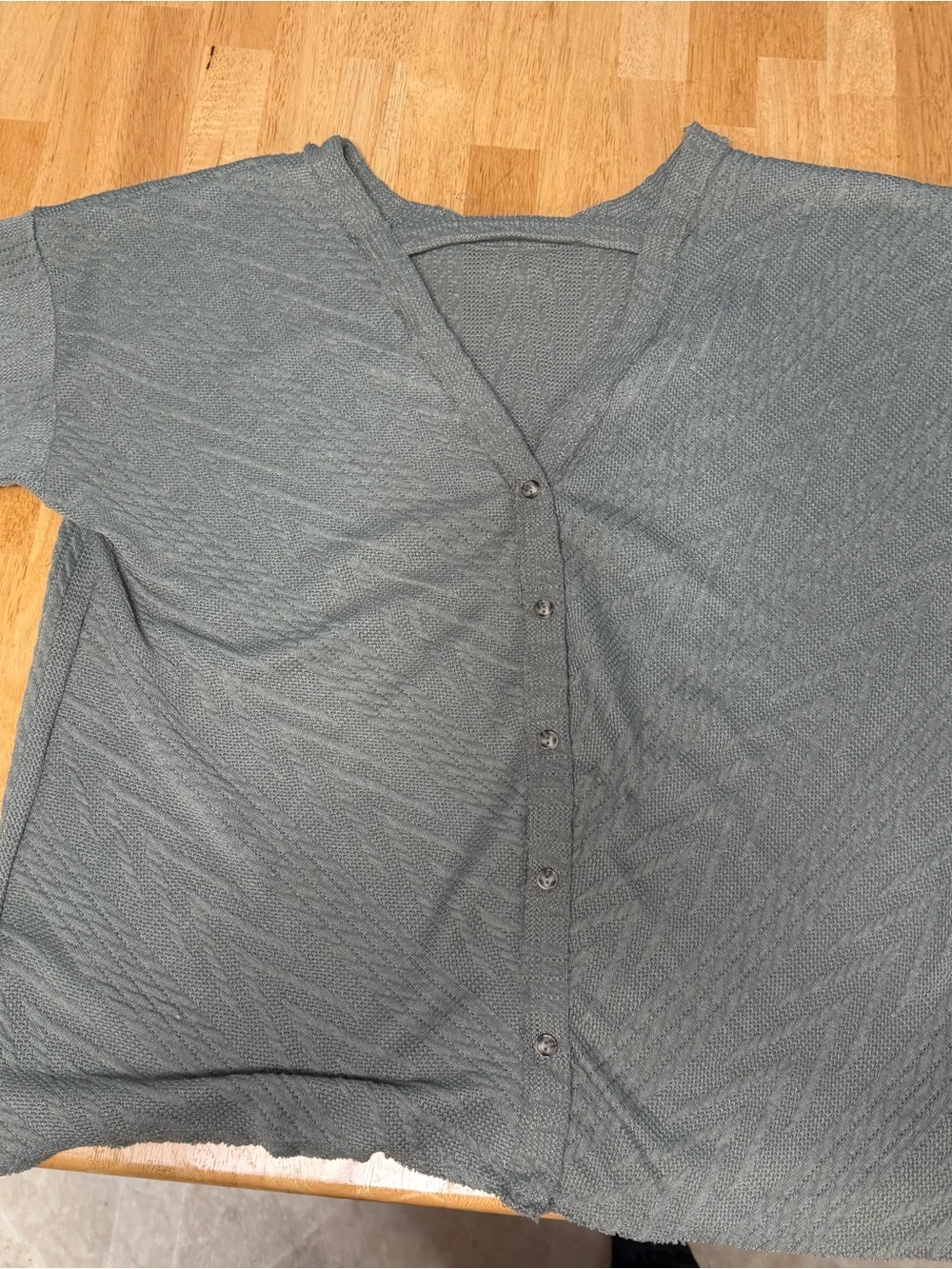 Lightweight Olive Green Button-Up Cardigan